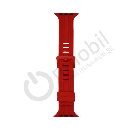 Apple Watch 45 Mm Akıllı Saat Kordonu Mt-72 KIRMIZI