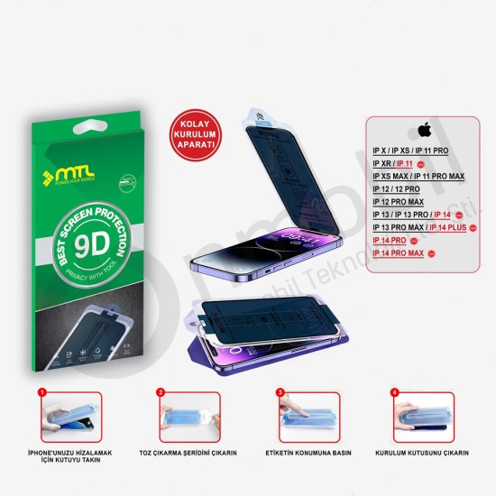 İphone 13 / 13 Pro /14 Hayalet Magic 9D Ekran Koruyucu Kırılmaz Cam ŞEFFAF