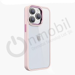 Iphone 12/12Pro Kasım Şeffaf Kılıf PEMBE