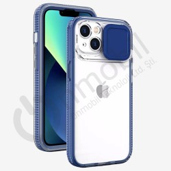 Iphone 13 Promax Lens Kapaklı Şeffaf Kılıf LACİVERT