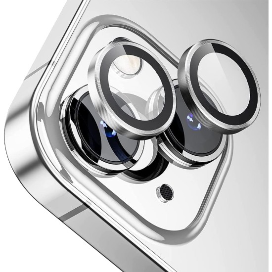 İphone 15 / Plus Lens Koruyucu GÜMÜŞ