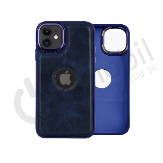 Iphone 12 Pro Cross Creative Tpu Deri Görünümlü Kılıf MOR